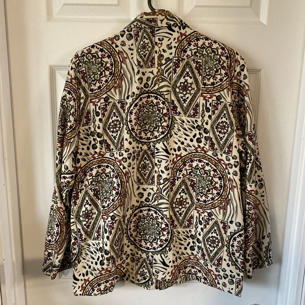 G.W. Of Graff Jacket Women’s Size M Medium Quilted Light Zip Up Floral Pockets - Picture 9 of 15